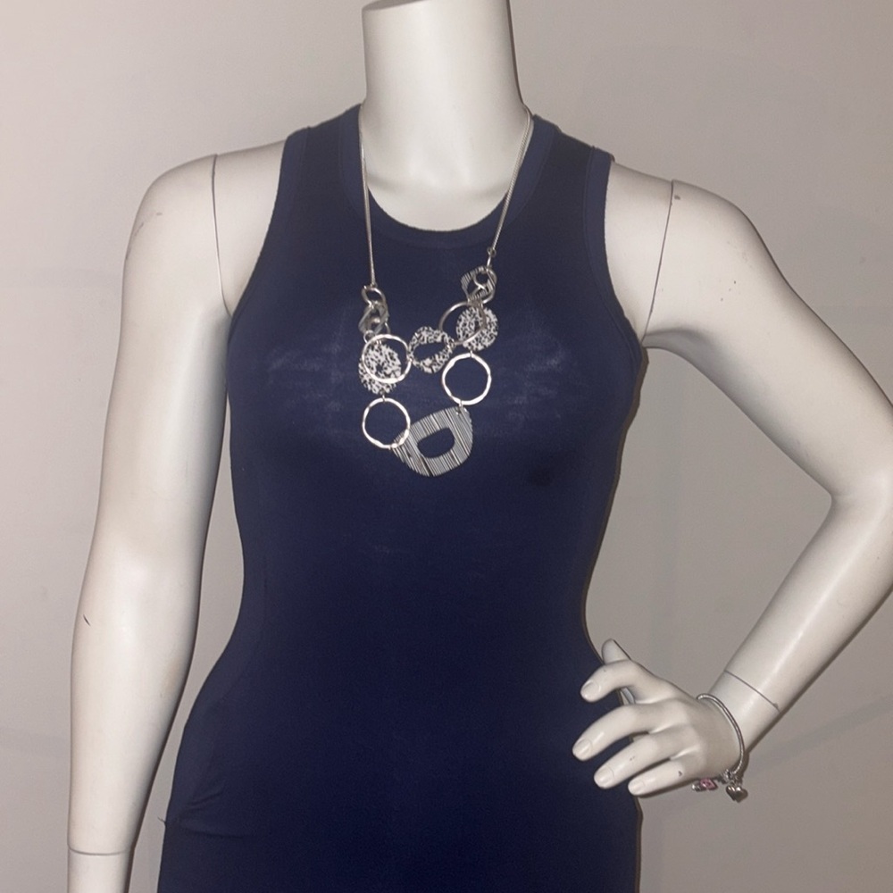 Lulu's Blue Ribbed Halter Maxi Dress - Picture 4 of 6